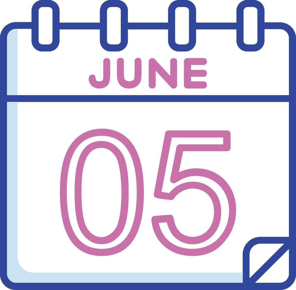 5 June Vector Icon