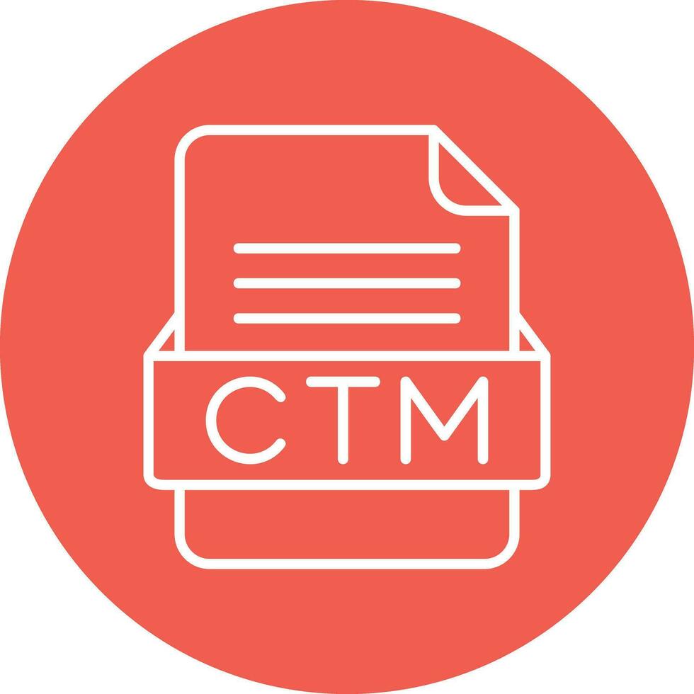 CTM File Format Vector Icon