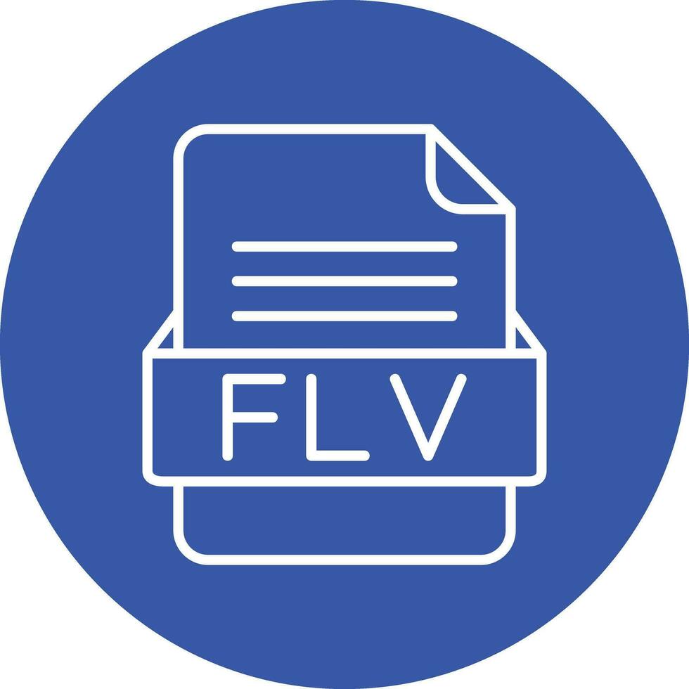 FLV File Format Vector Icon