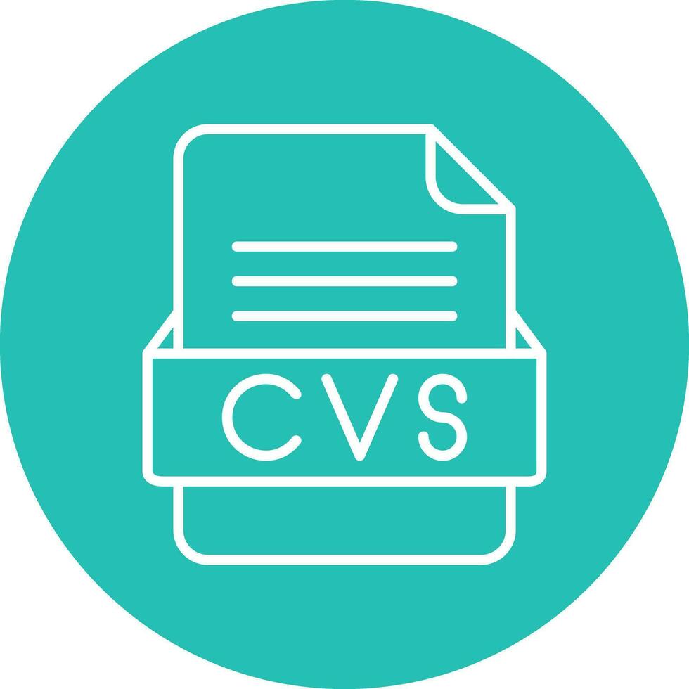 CVS File Format Vector Icon