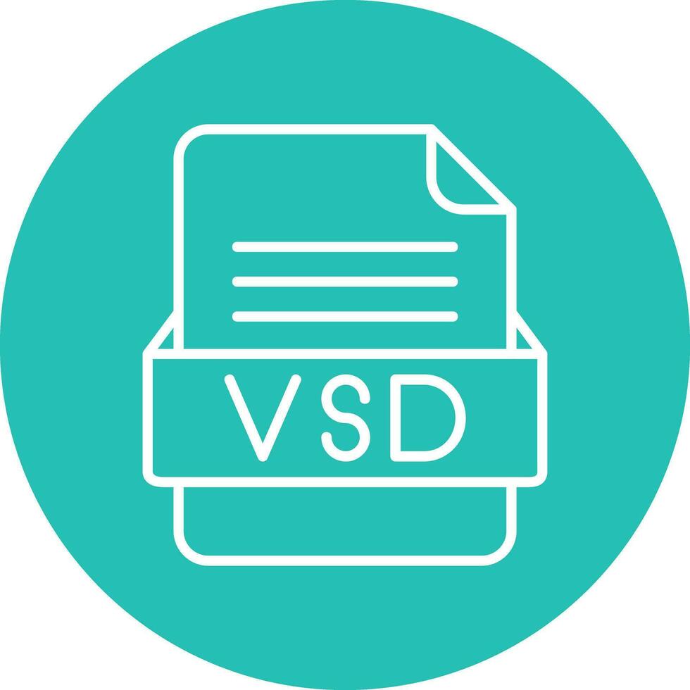 VSD File Format Vector Icon