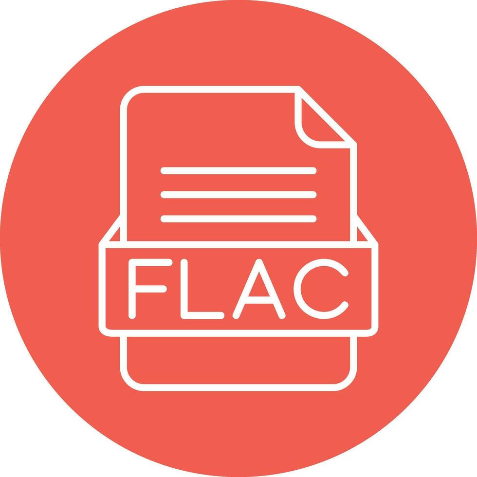 FLAC File Format Vector Icon