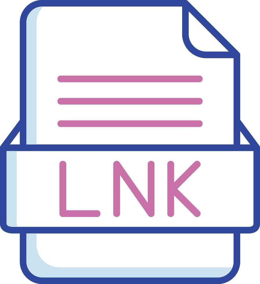 LNK File Format Vector Icon