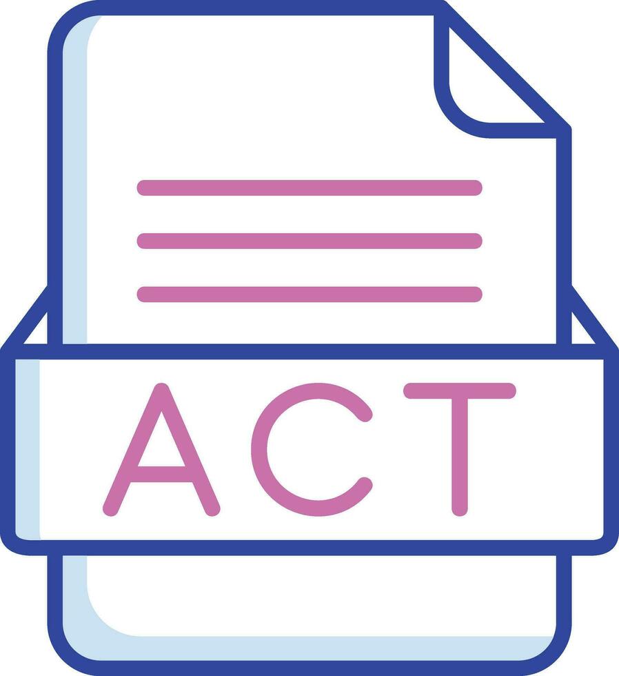 ACT File Format Vector Icon