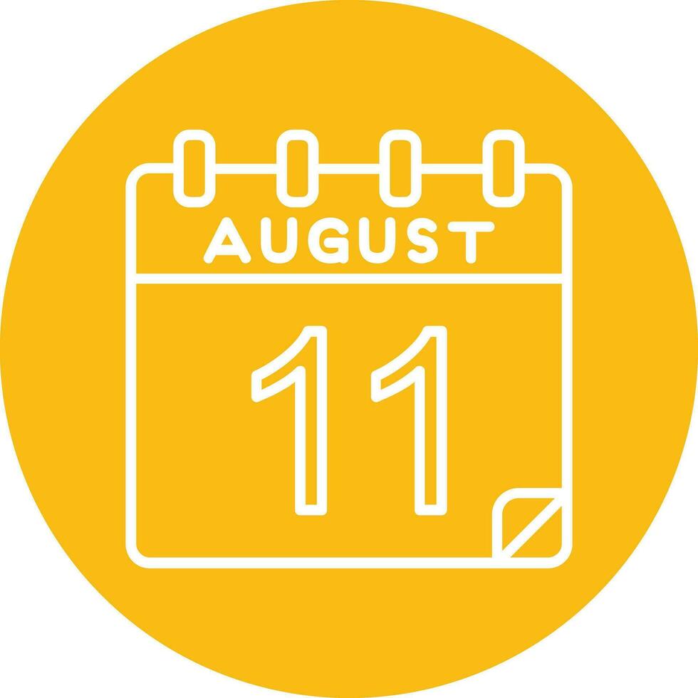 11 August Vector Icon
