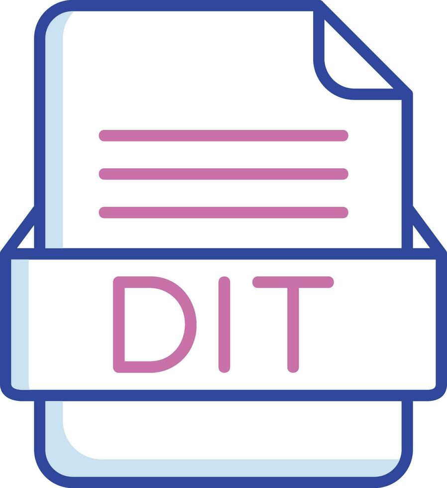 DIT File Format Vector Icon