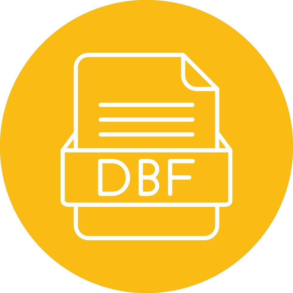 DBF File Format Vector Icon