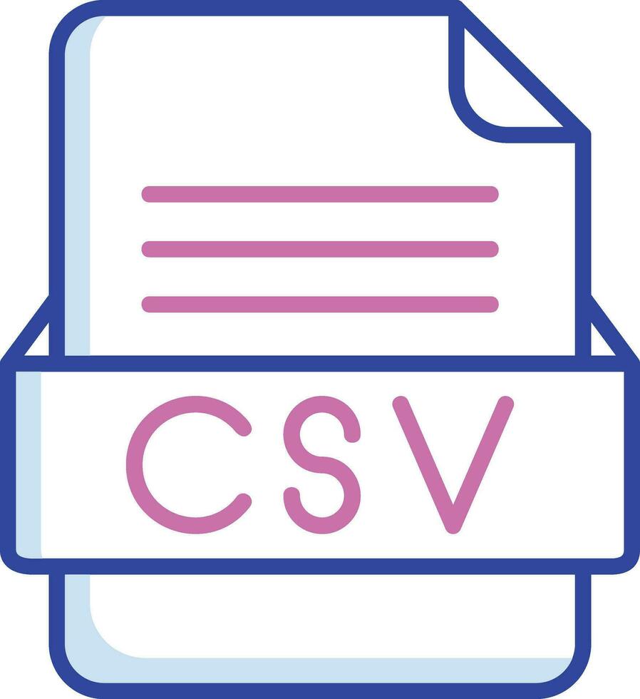 CSV File Format Vector Icon