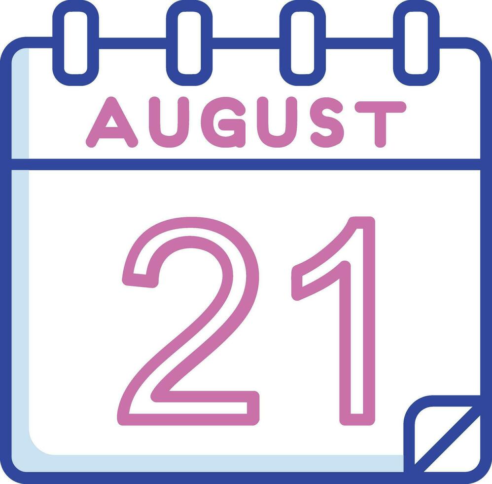 21 August Vector Icon