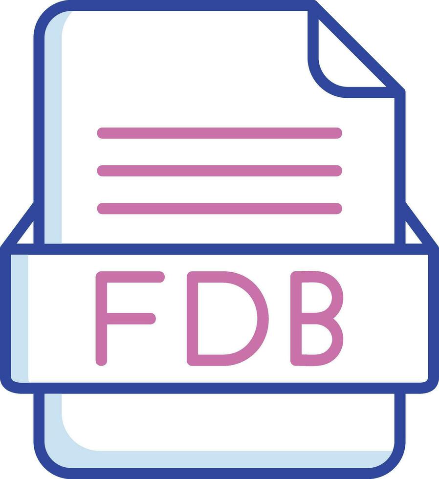FDB File Format Vector Icon
