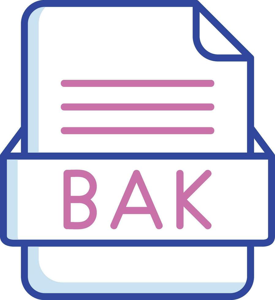 BAK File Format Vector Icon