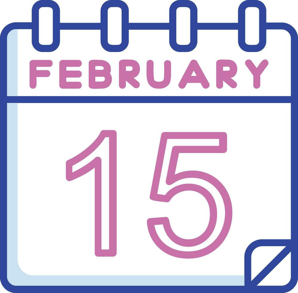 15 February Vector Icon