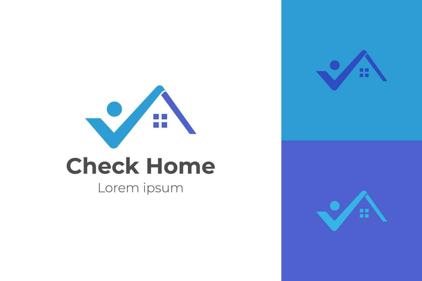 People Check with Home Logo icon design. Home and Checklist Concept for Real Estate, Home Care Repair, investment, Recruitment Employee, Coaching Mentor logo symbol vector