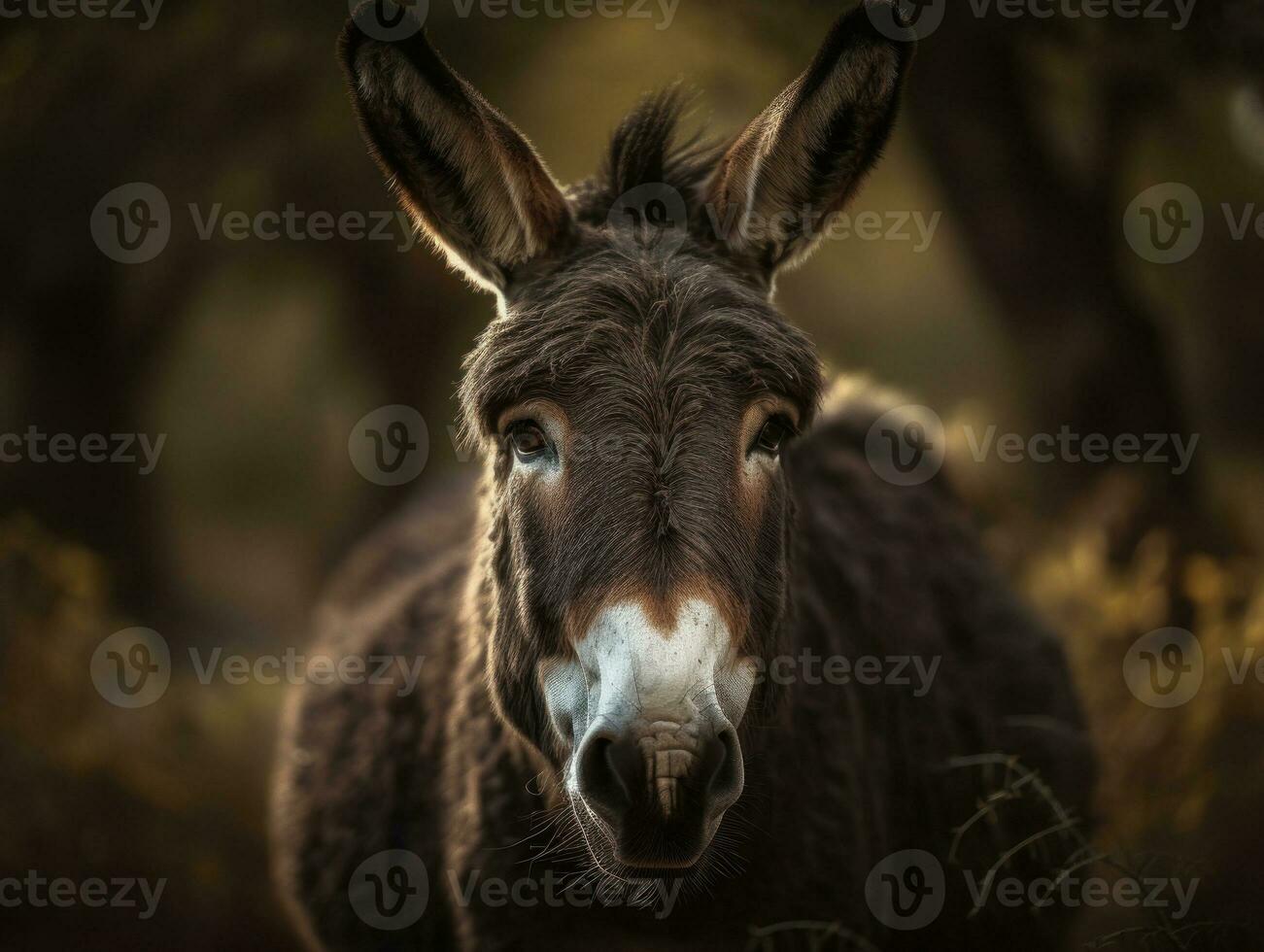 Burro retrato creado con generativo ai tecnología foto