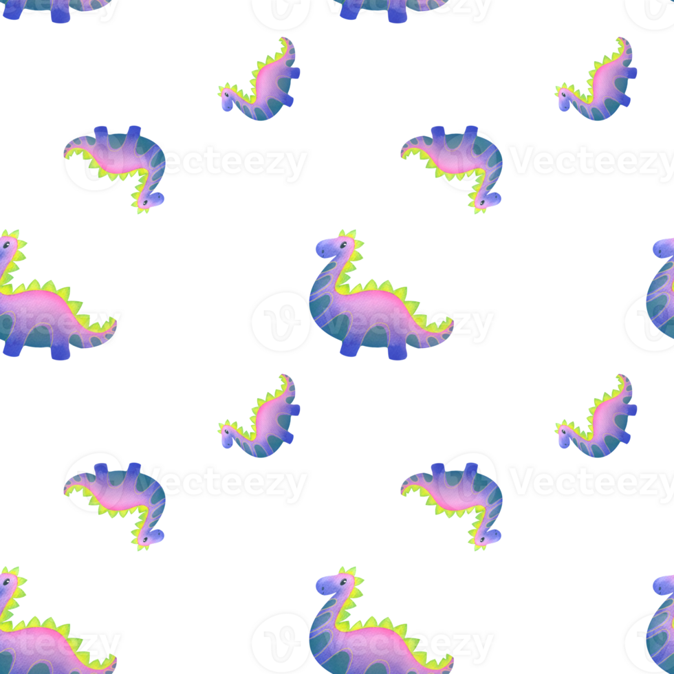 cute watercolor dragon seamless pattern on white background. Year of Dragon according to Eastern lunar calendar. wallpaper for packaging paper, fabrics, wrapping gifts. happy Chinese new year png