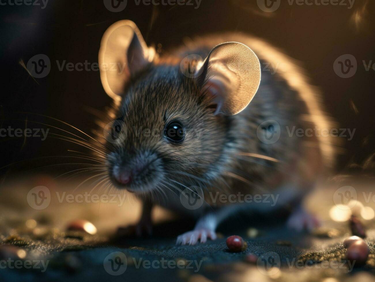 Mouse portrait created with Generative AI technology photo