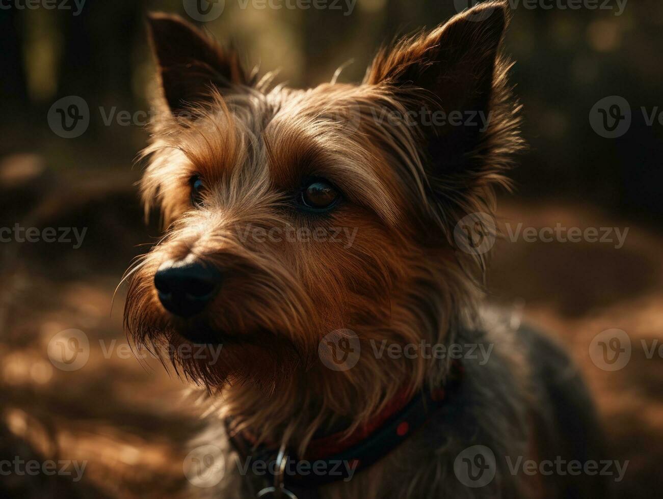 Australian Terrier dog created with Generative AI technology photo