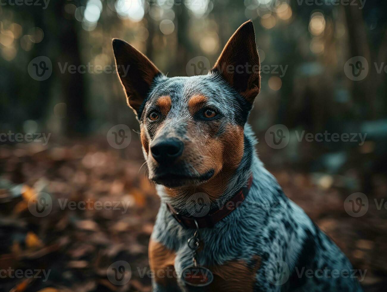 Australian Cattle dog created with Generative AI technology photo