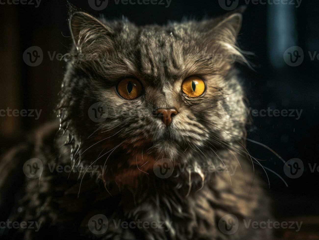 selkirk rex gato retrato cerca arriba creado con generativo ai tecnología foto