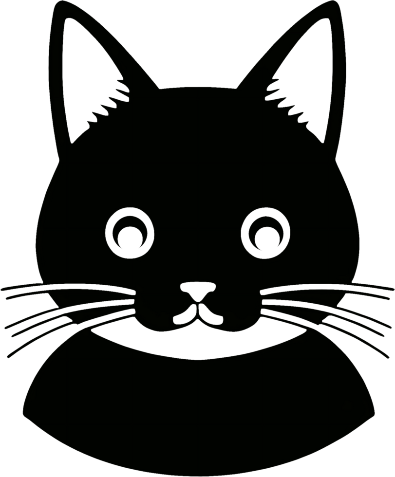 Close-up of cute cat face. AI-Generated png