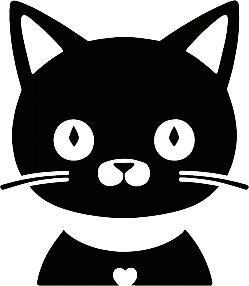 Close-up of cute cat face. AI-Generated png
