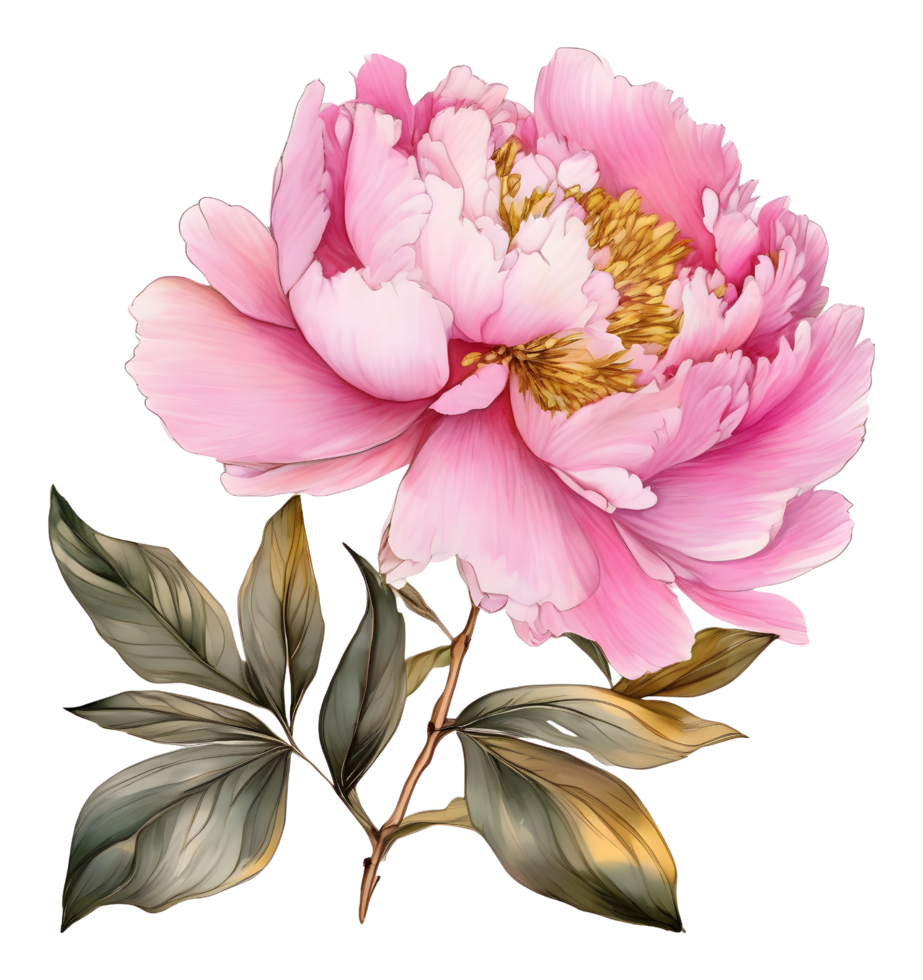 Picture of many peonies Chinese watercolor style. AI-generated. png