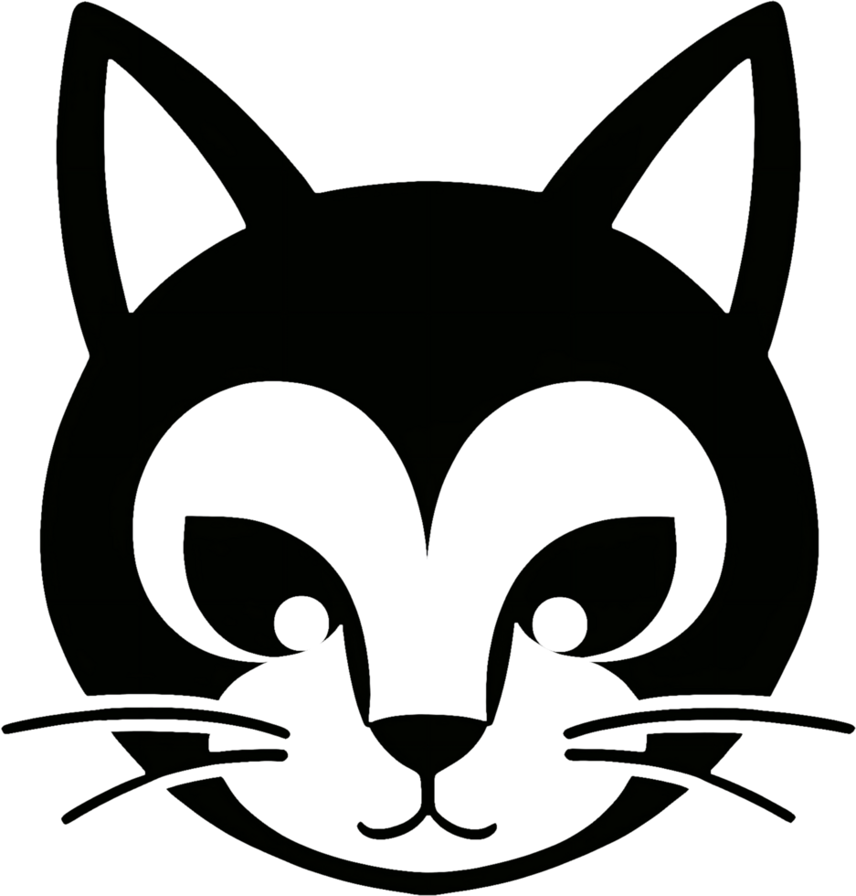 Close-up of cute cat face. AI-Generated png