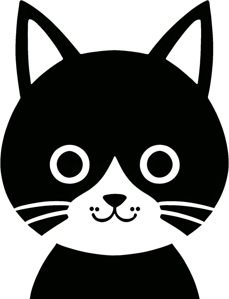 Close-up of cute cat face. AI-Generated png
