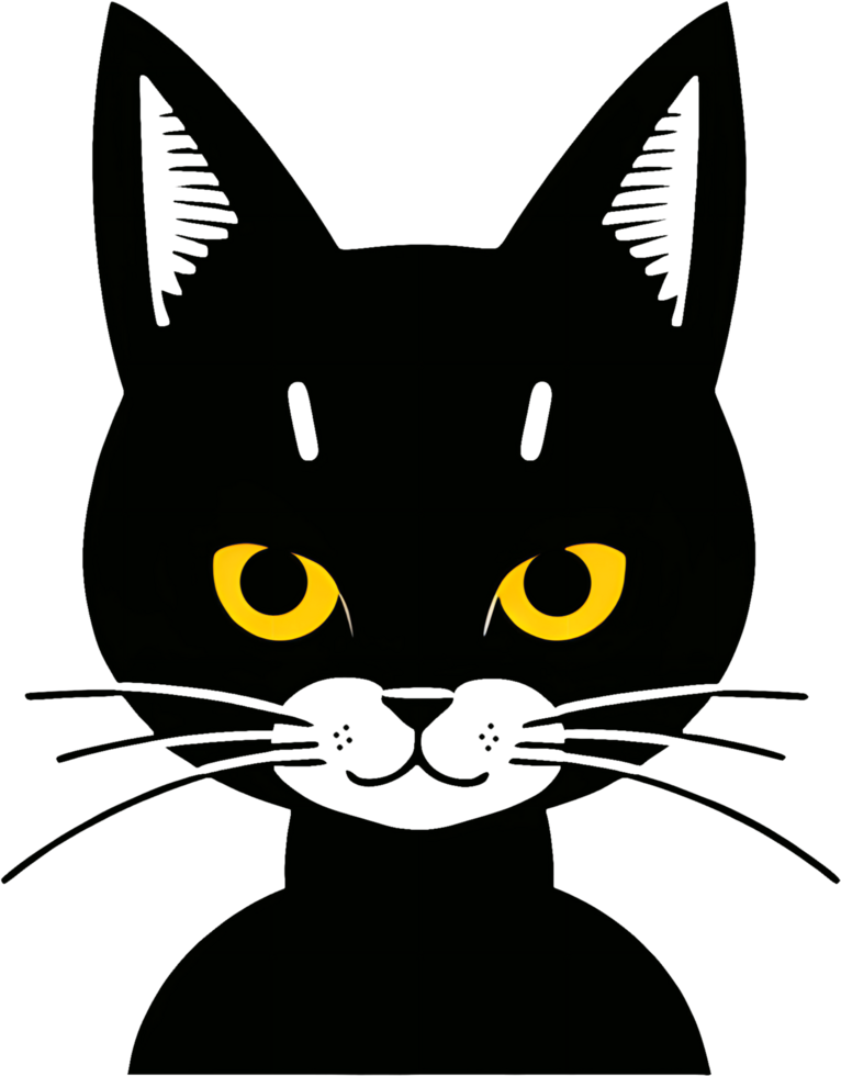 Close-up of cute cat face. AI-Generated png