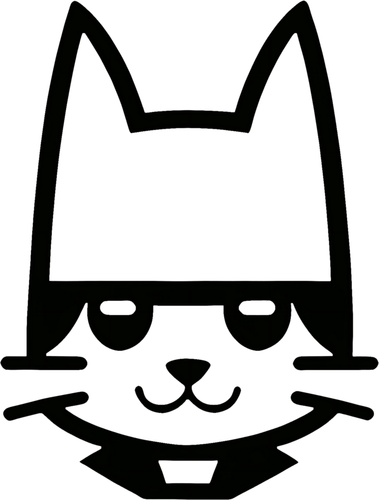 Close-up of cute cat face. AI-Generated png