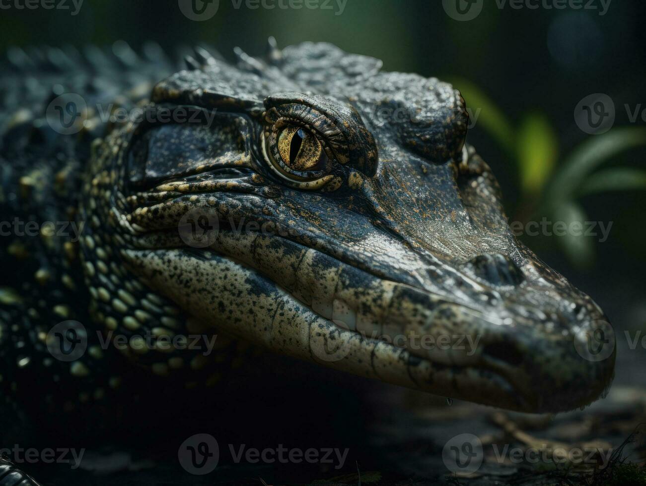 caimán retrato creado con generativo ai tecnología foto