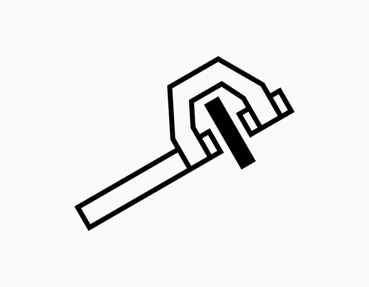 Screw micrometer icon. Simple flat micrometer logo template with black and white. Laboratory tool. vector