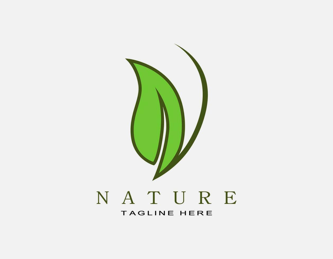 Letter N logo vector. Natural design concept with leaf. Suitable for spa, travel, company. vector