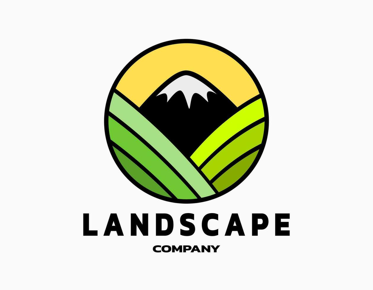 Ecology and nature logo. Mountain and farm creative logo. Agriculture icon design vector. Simple modern design for natural food, green life, landscape, adventure, and organic products. vector