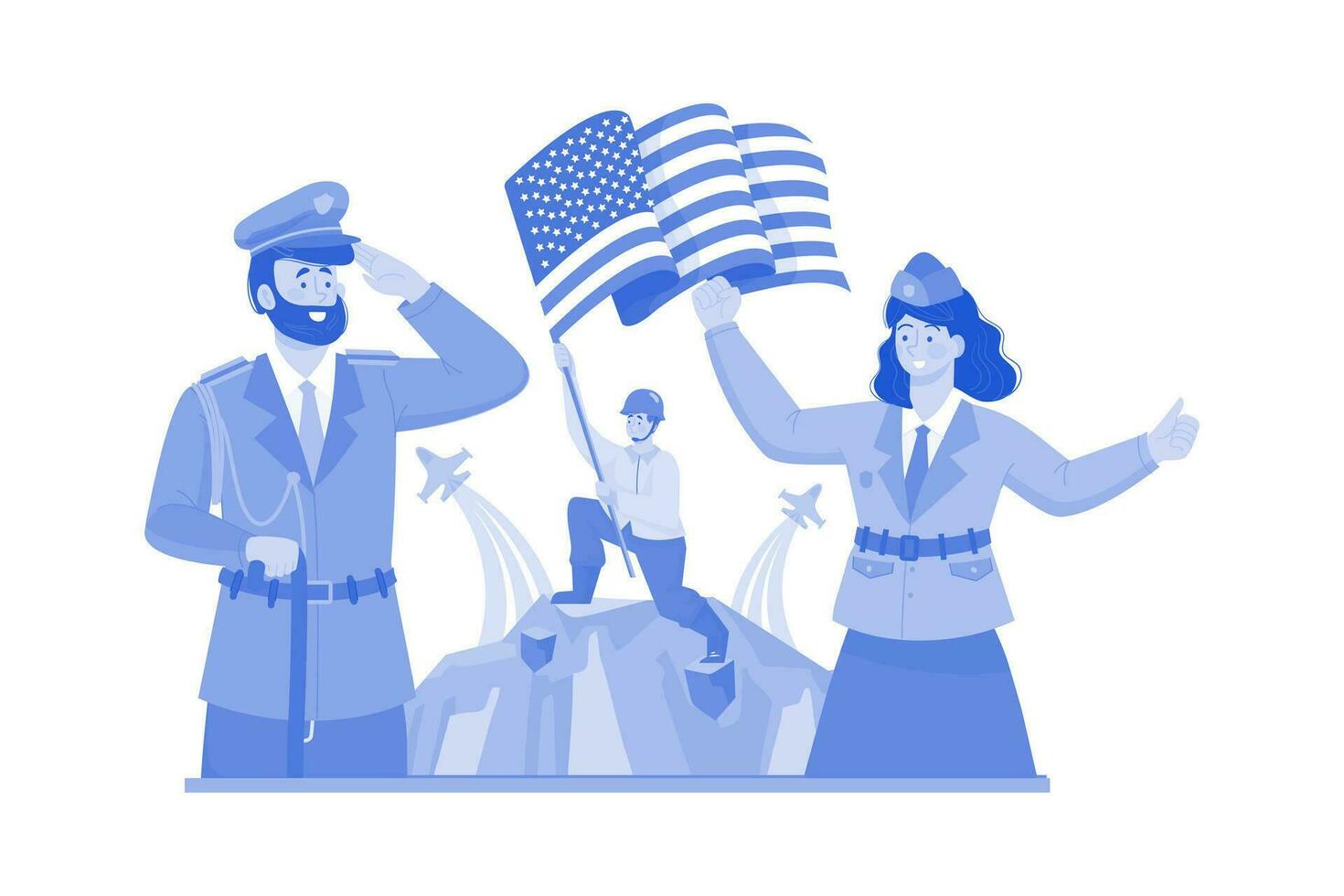 Veterans Share Stories And Memories vector
