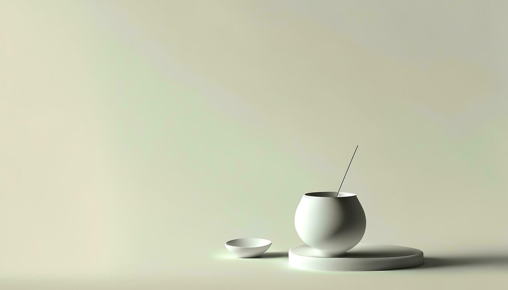 Simple and Clean Minimal Still Life Image AI Generated photo
