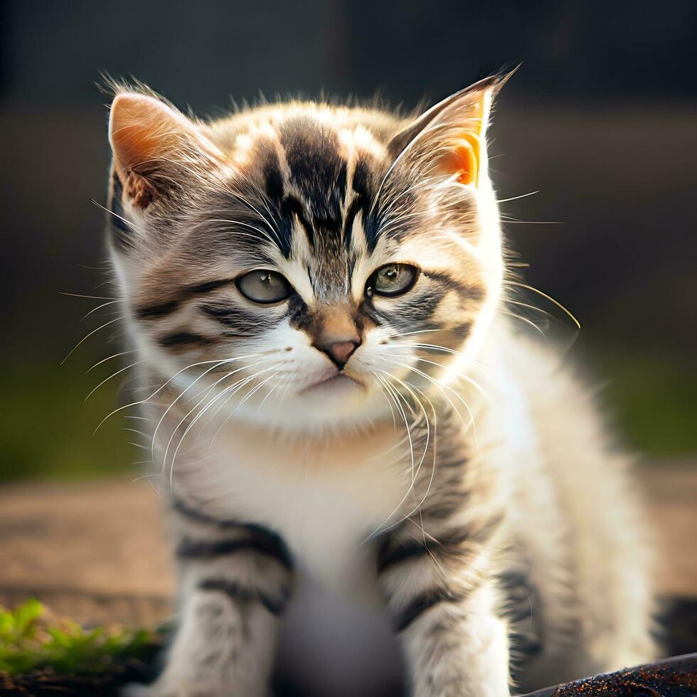 muy hermosa gatito - ai generado foto
