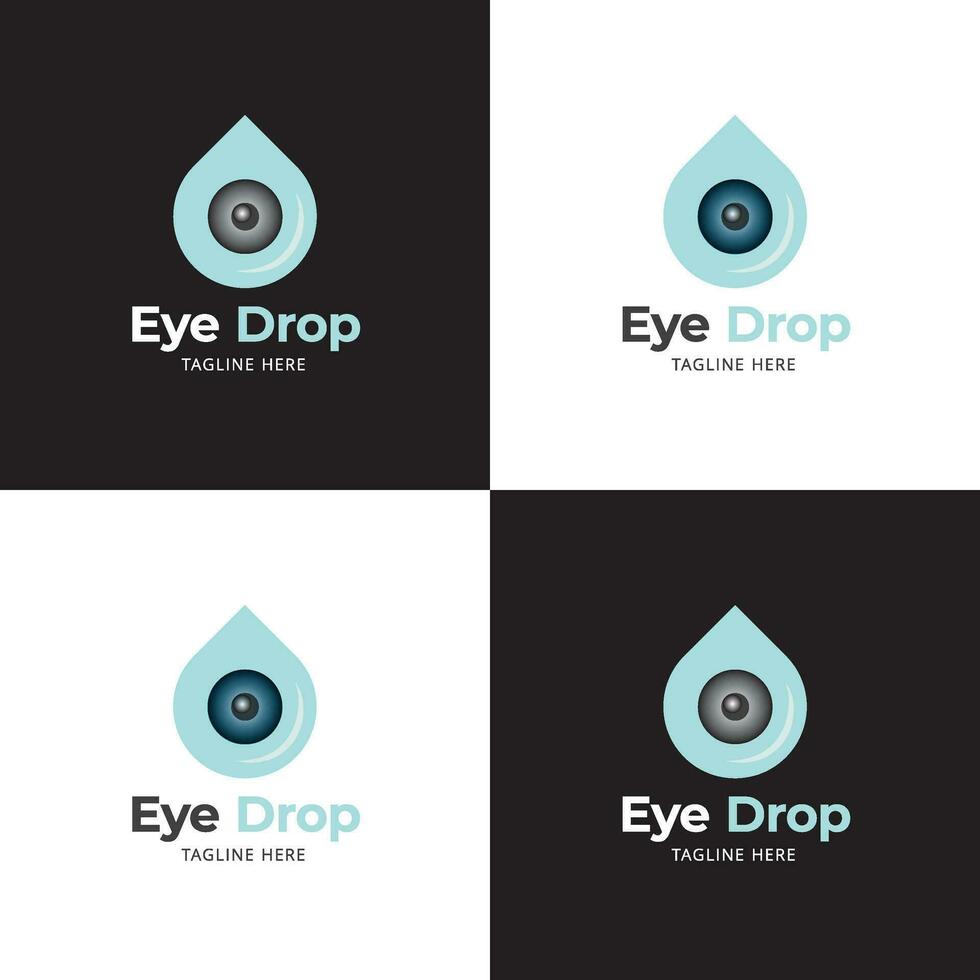 Modern creative eyedrop logo design vector template.