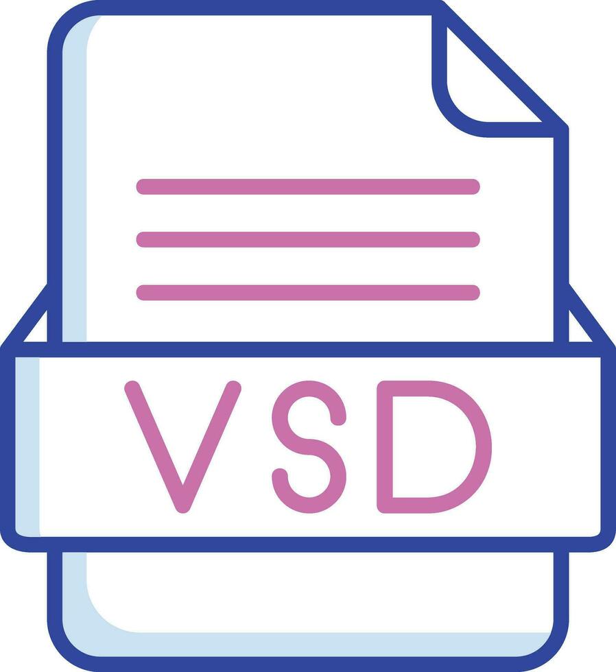 vsd archivo formato vector icono