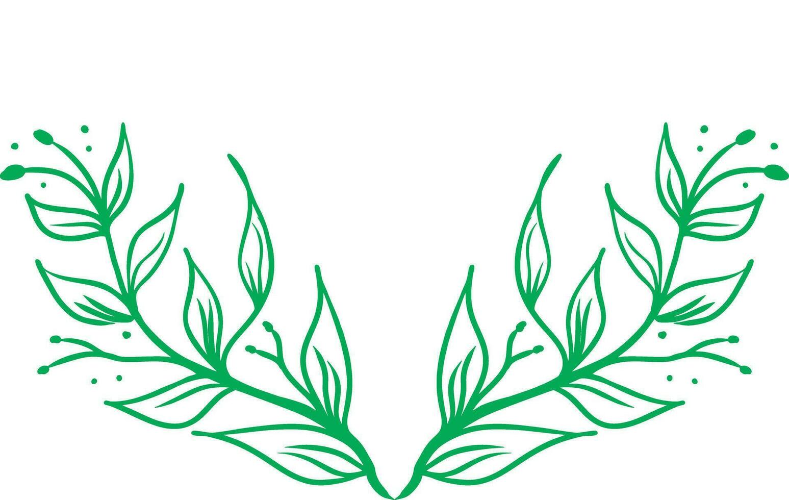 Hand drawn floral botanical icon vector