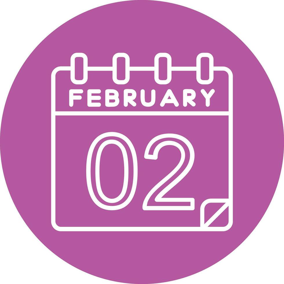 2 February Vector Icon