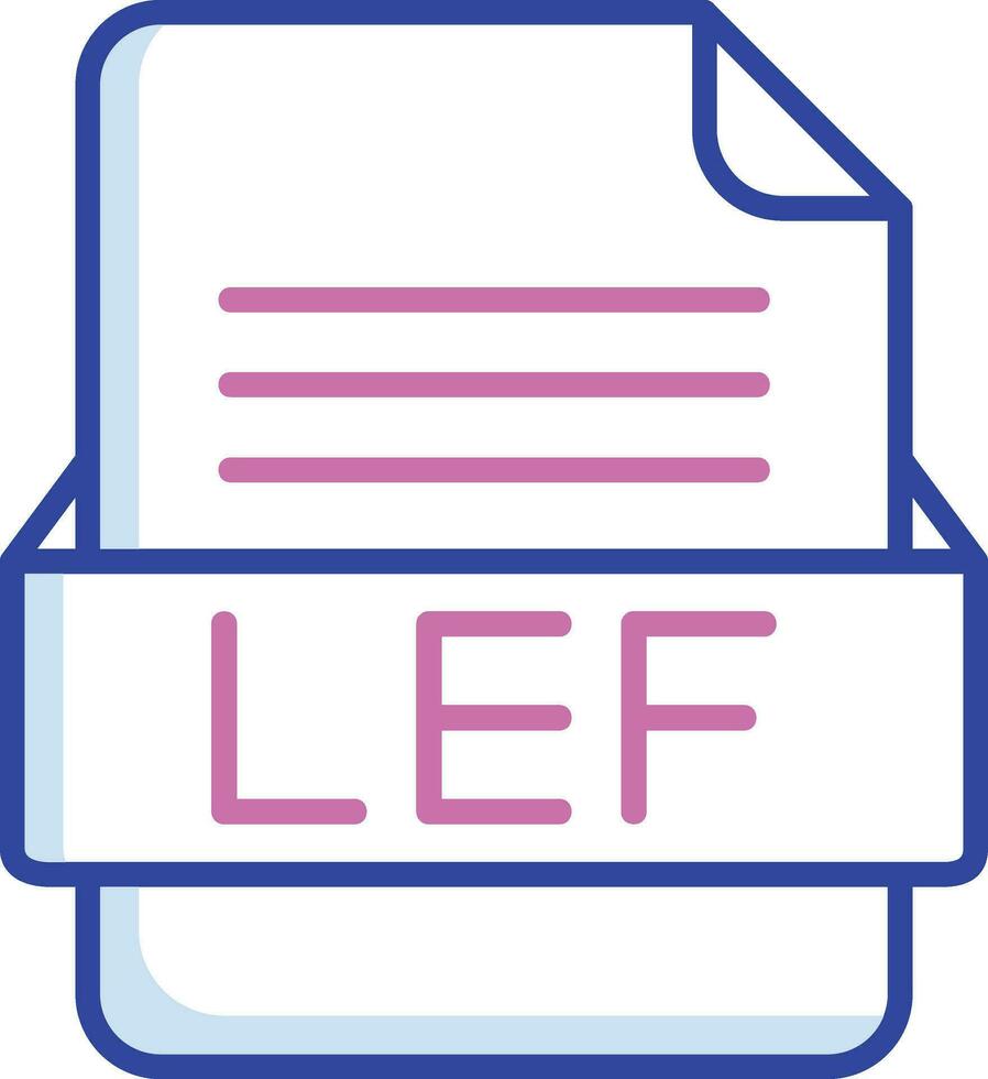 LEF File Format Vector Icon