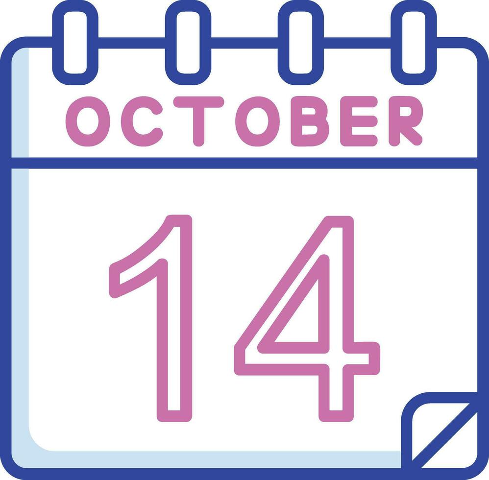 14 October Vector Icon