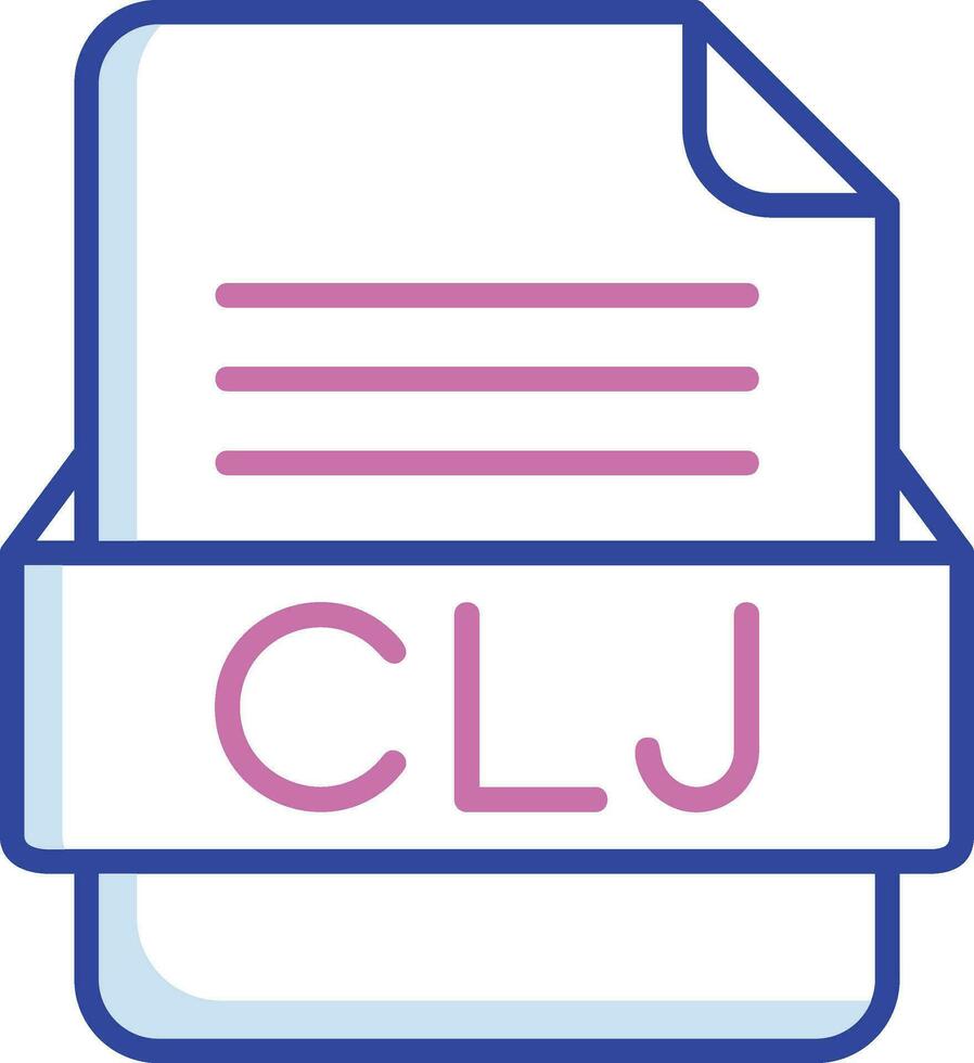 CLJ File Format Vector Icon