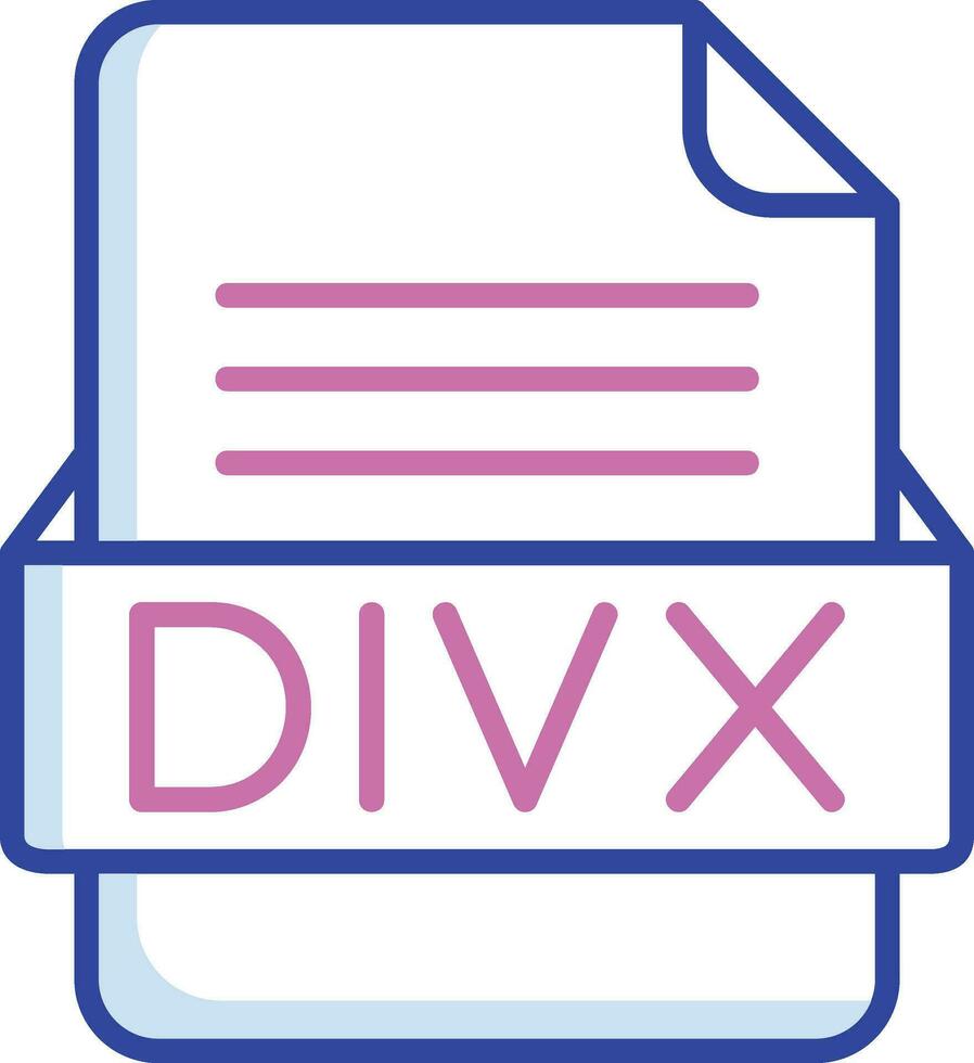 divx archivo formato vector icono