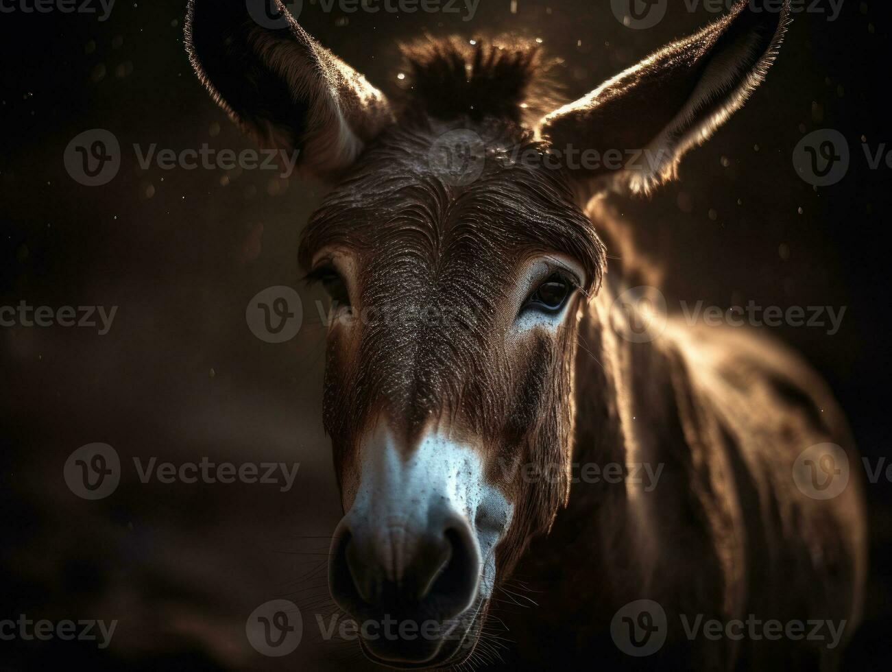 Mule portrait created with Generative AI technology photo