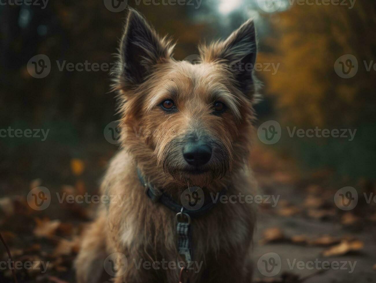 Berger Picard dog created with Generative AI technology photo