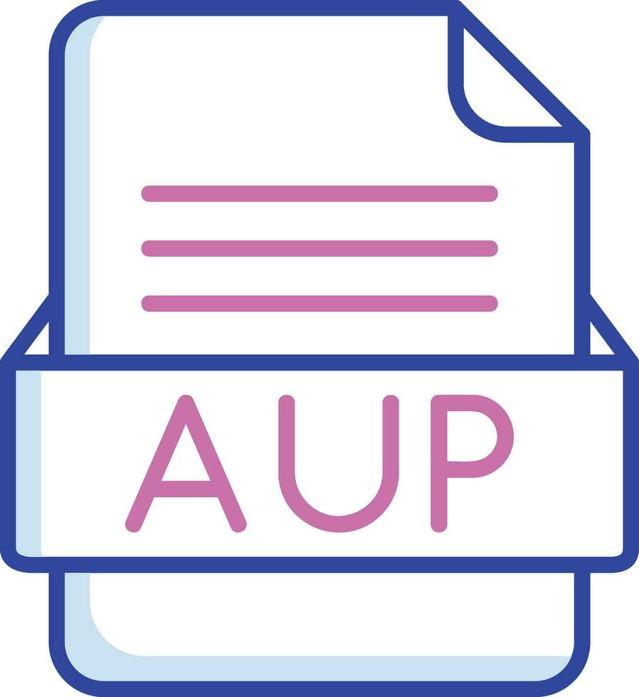 aup archivo formato vector icono