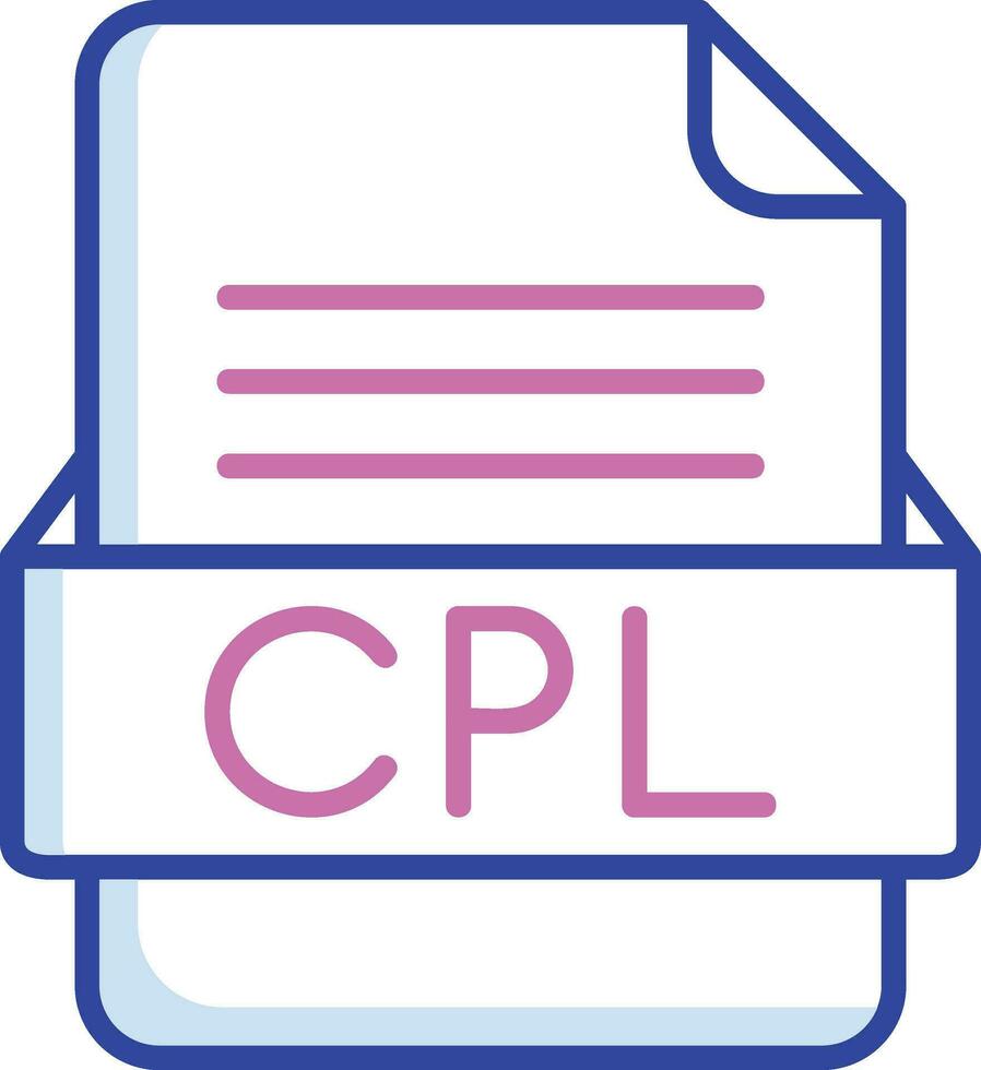 cpl archivo formato vector icono