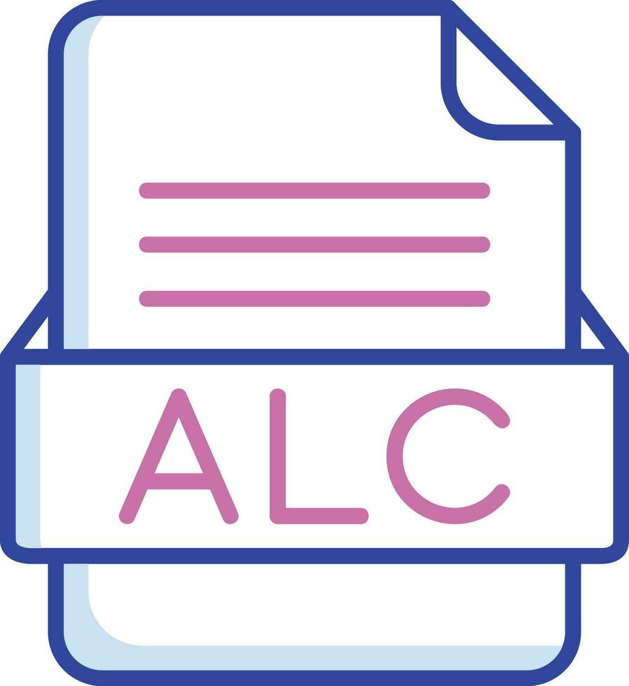 ALC File Format Vector Icon